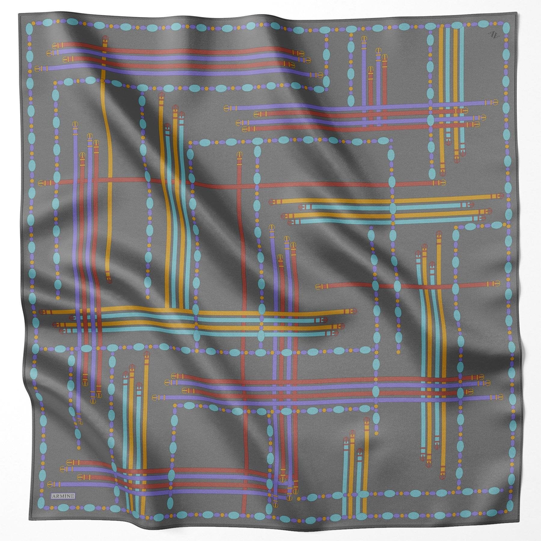 Armine Vibratii Turkish Silk Scarf #54 Silk Hijabs,Armine Armine 