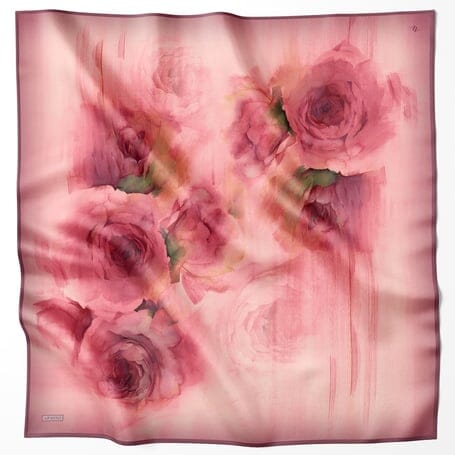 Armine Watercolor Floral Grace Silk Scarf #11 Silk Hijabs,Armine Armine 