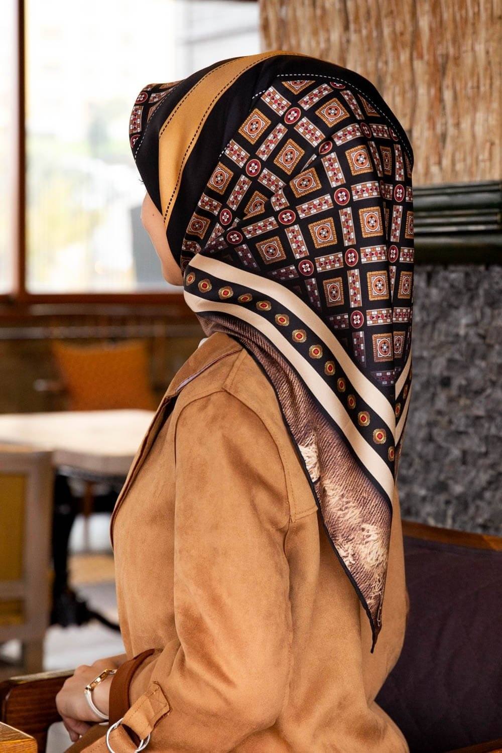 Vissona Venn Turkish Silk Scarf No. 6 - Beautiful Hijab Styles
