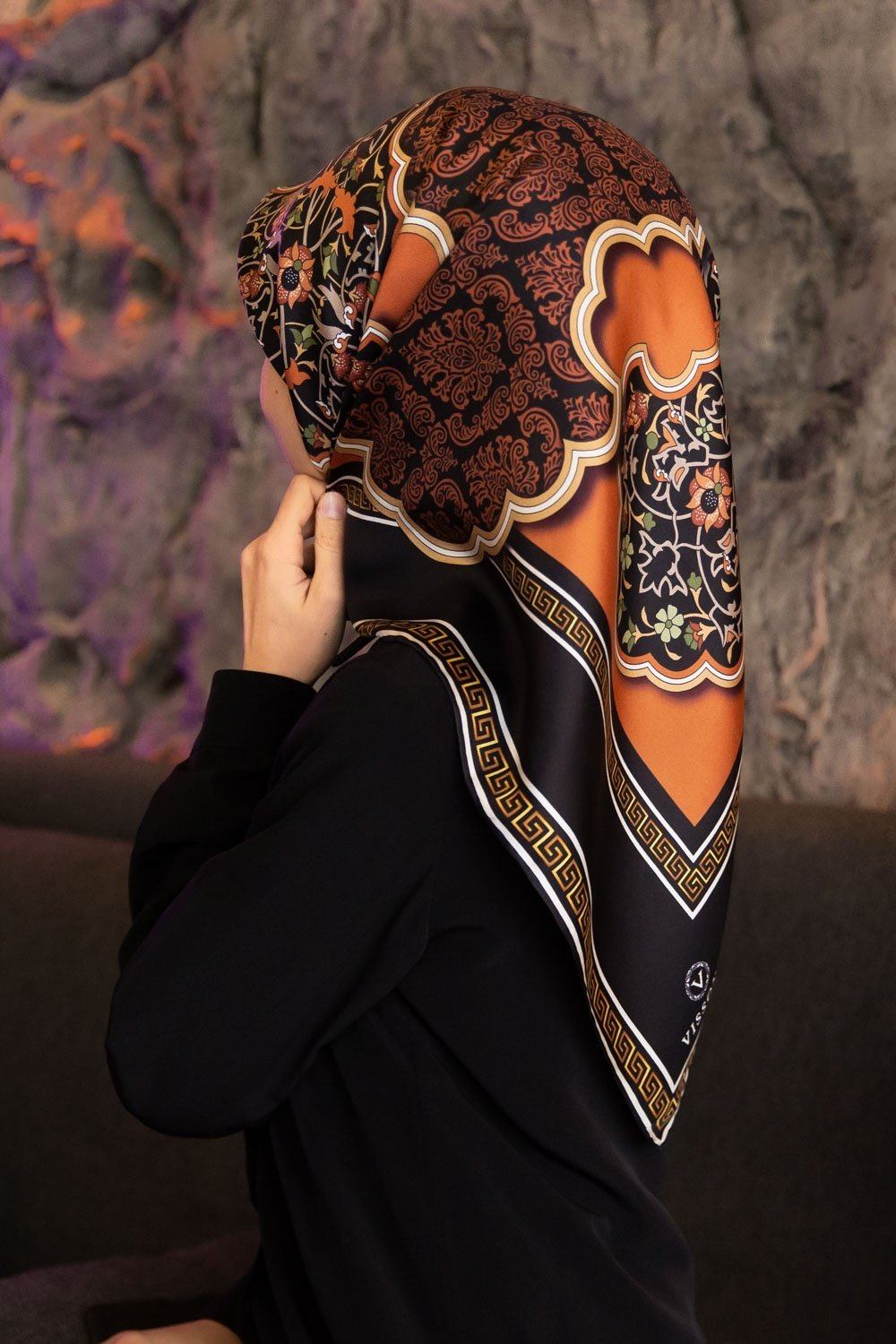 Vissona Monroe Women Silk Scarf No. 9 - Beautiful Hijab Styles