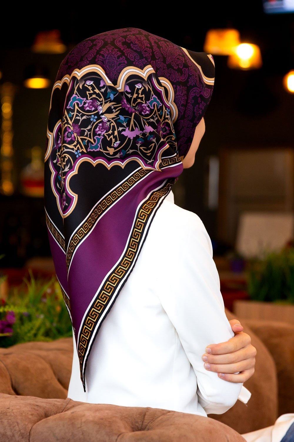 Vissona Monroe Women Silk Scarf No. 6 - Beautiful Hijab Styles