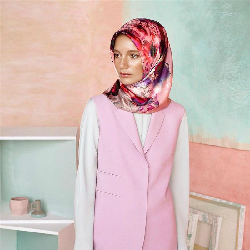 Aker Stylish Women Silk Scarf No. 91 - Beautiful Hijab Styles