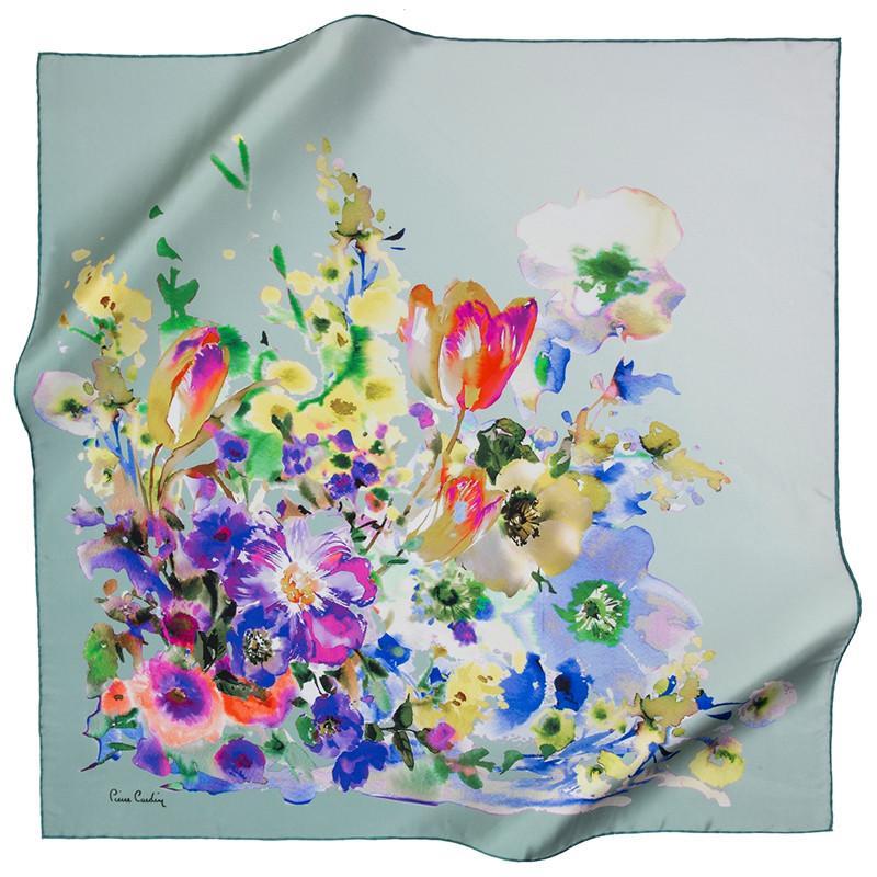Pierre Cardin: Lora Floral Print Silk Scarf - Beautiful Hijab Styles