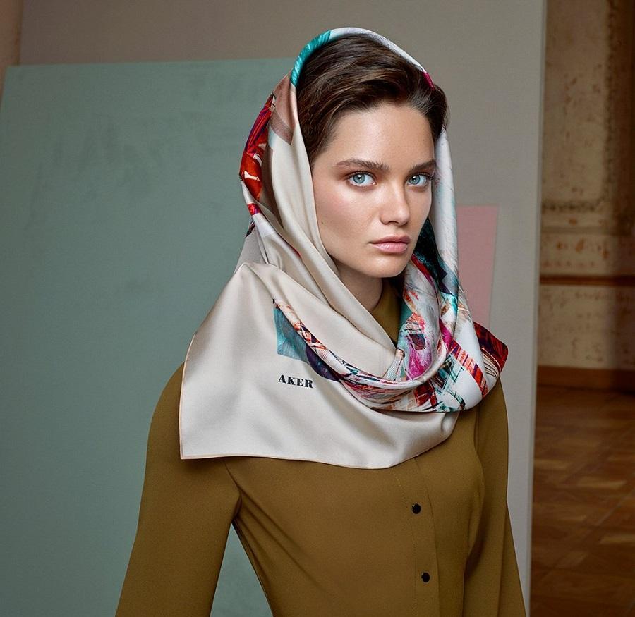 Aker Reflection Turkish Silk Scarf No. 31 - Beautiful Hijab Styles