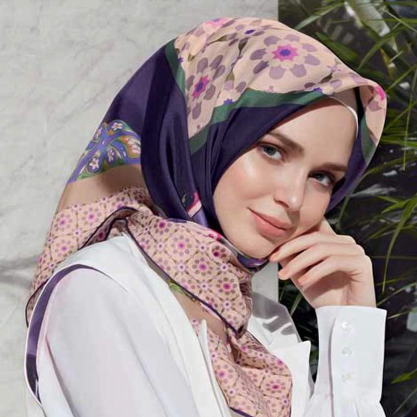 Armine Nyonya Turkish Square Scarf No. 32 - Beautiful Hijab Styles