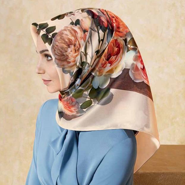 Armine Cecilia Floral Silk Scarf - Beautiful Hijab Styles