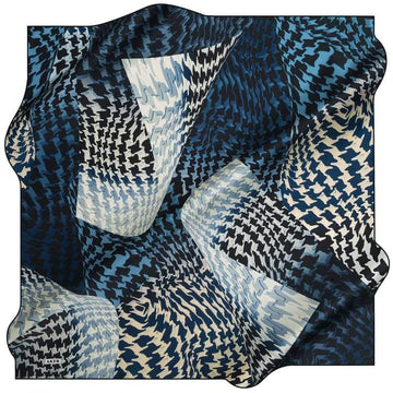 Aker Hounds-tooth Square Silk Scarf No. 22 - Beautiful Hijab Styles