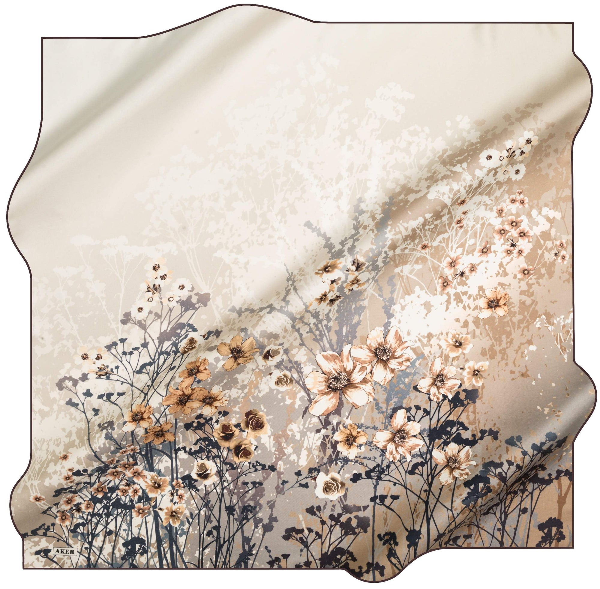Aker Venice Floral Silk Scarf No. 32 - Beautiful Hijab Styles