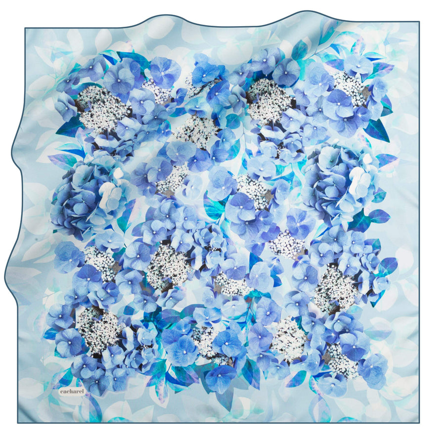 Cacharel Hydrangea Bloom Silk Scarf No. 22 - Beautiful Hijab Styles