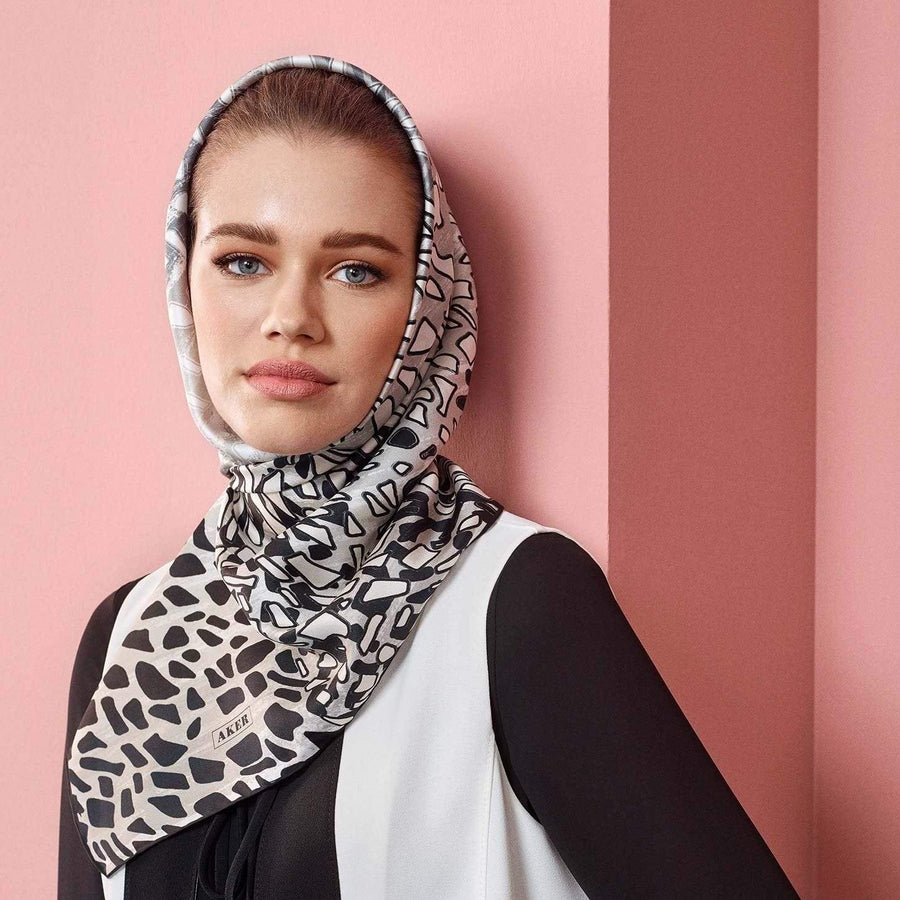 Aker Gatsby Turkish Silk Scarf No 12 - Beautiful Hijab Styles