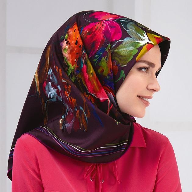 Armine : Sedora Beautiful Floral Silk Scarf - Beautiful Hijab Styles