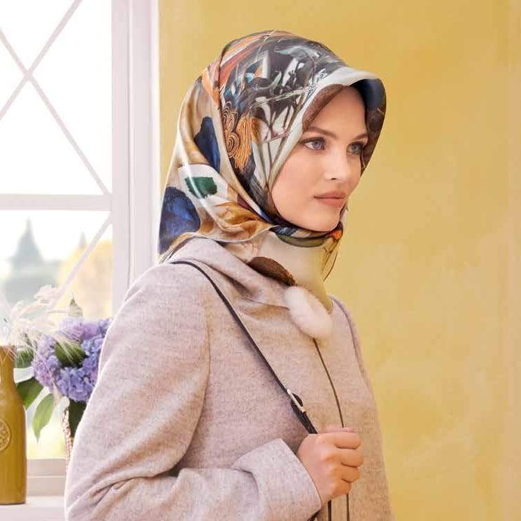 Armine :  A Fragment of Time Premium Silk Scarf - Beautiful Hijab Styles