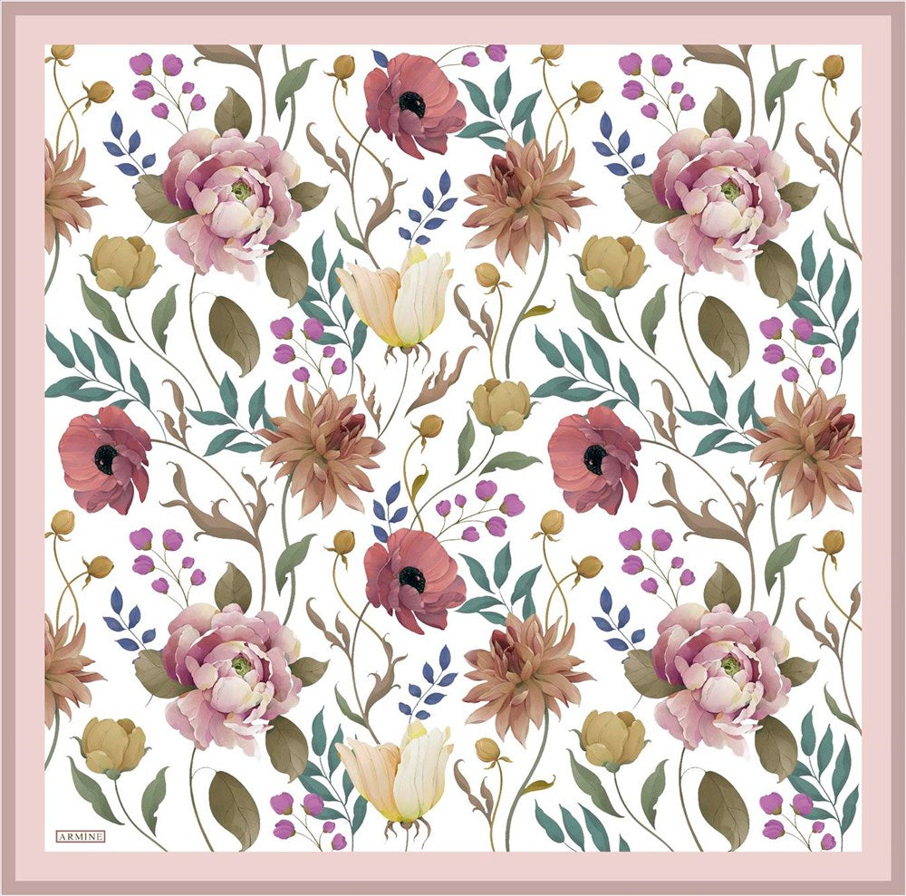 Armine Jardin Fleur Silk Scarf No. 1 - Beautiful Hijab Styles