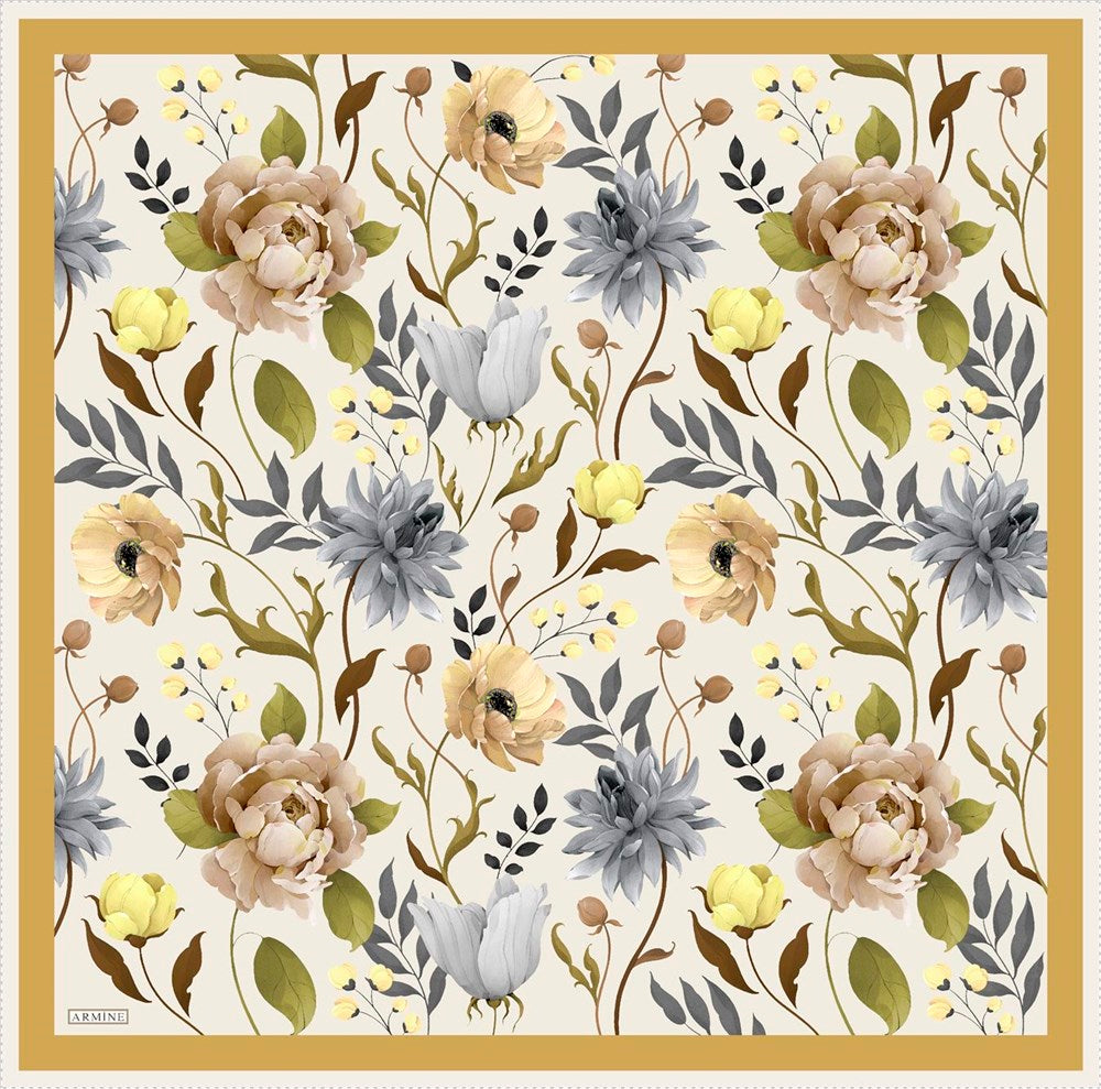 Armine Jardin Fleur Silk Scarf No. 34 - Beautiful Hijab Styles