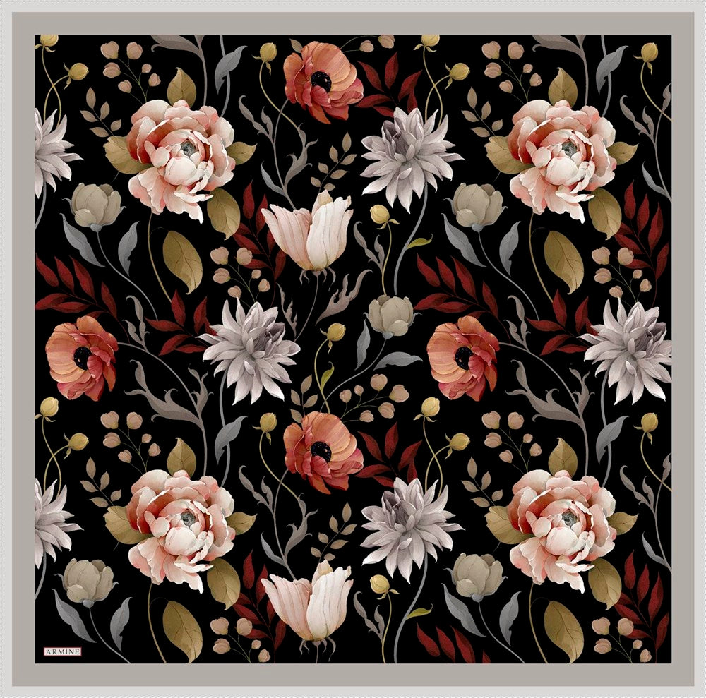 Armine Jardin Fleur Silk Scarf No. 6 - Beautiful Hijab Styles