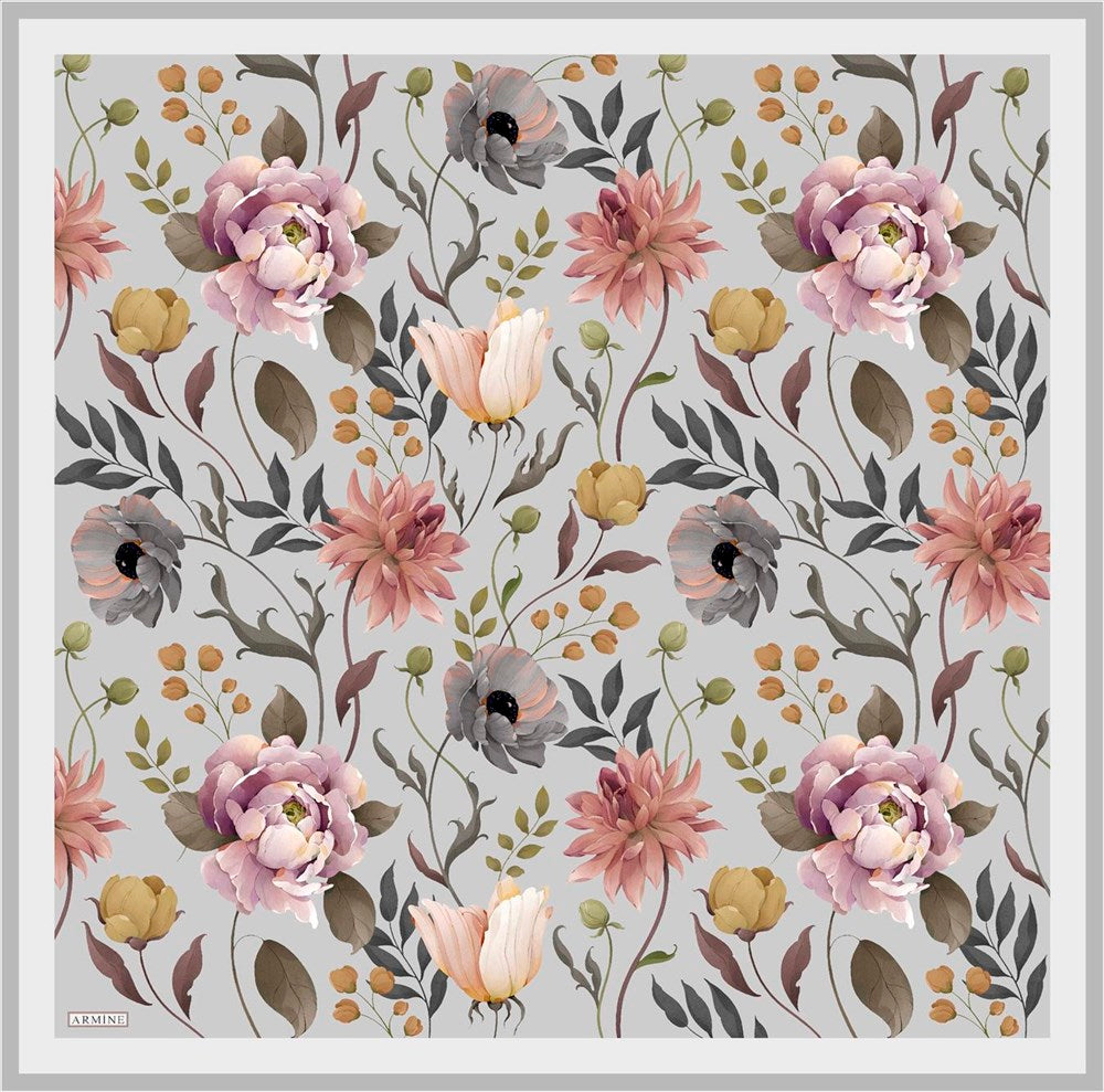 Armine Jardin Fleur Silk Scarf No. 7 - Beautiful Hijab Styles