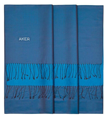 Aker Bi-Color Blue Scarf Shawl in Silk - Endeavour - Beautiful Hijab Styles