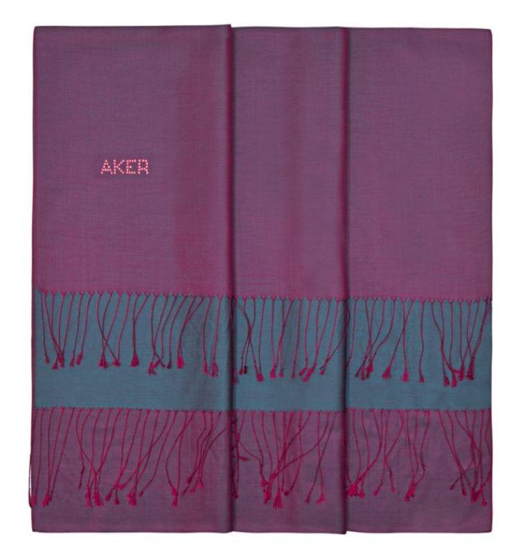 Aker Bi-Color Silk Shawl Wrap for Women - Cosmic - Beautiful Hijab Styles