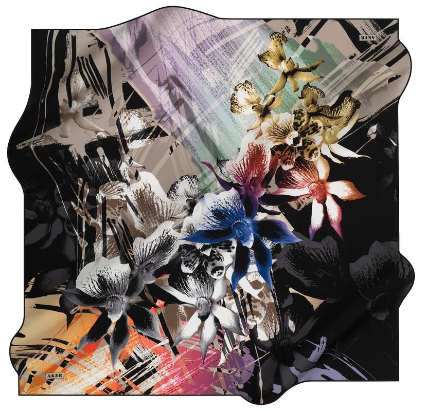 Aker Orchid Silk Twill Scarf No. 11 - Beautiful Hijab Styles