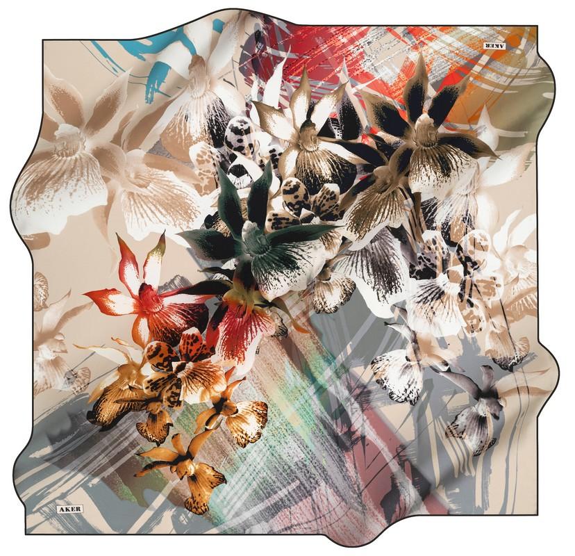 Aker Orchid Silk Twill Scarf No. 13 - Beautiful Hijab Styles