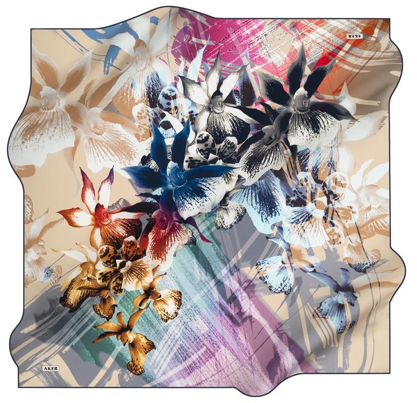 Aker Orchid Silk Twill Scarf No. 21 - Beautiful Hijab Styles