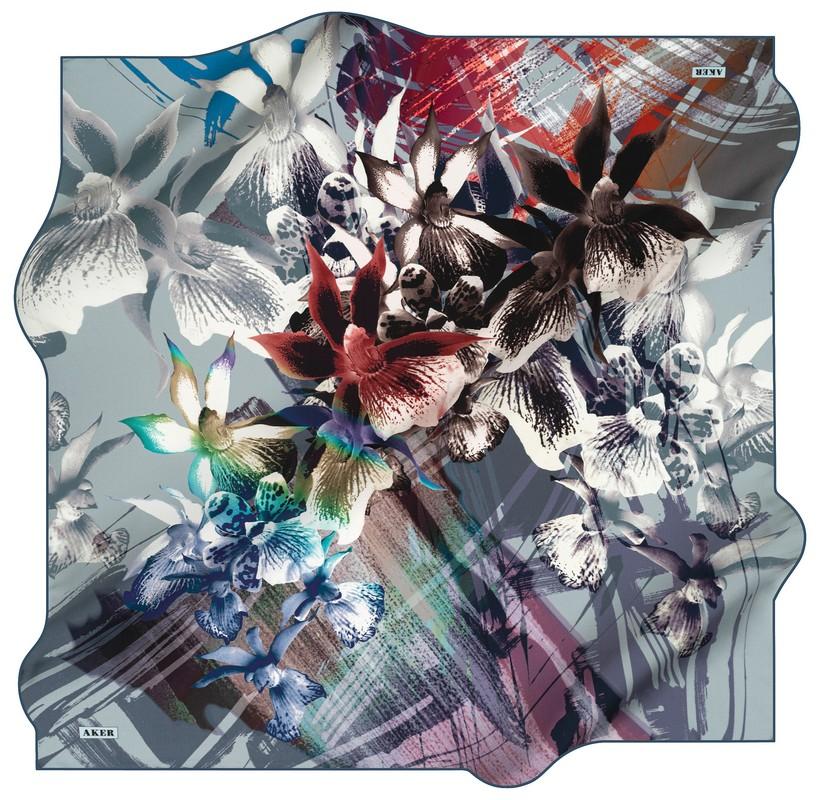 Aker Orchid Silk Twill Scarf No. 23 - Beautiful Hijab Styles