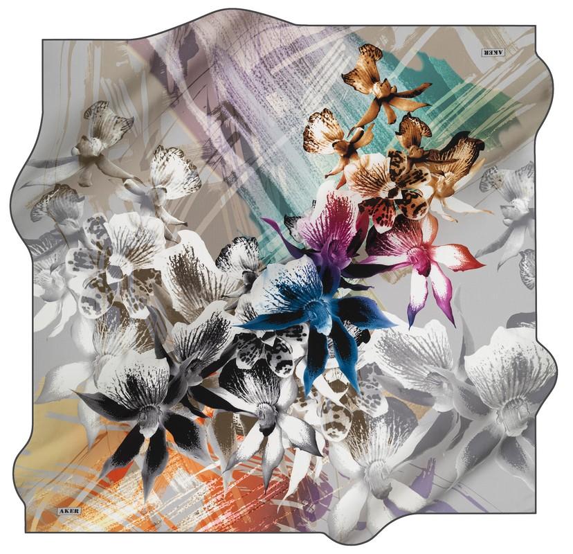 Aker Orchid Silk Twill Scarf No. 71 - Beautiful Hijab Styles