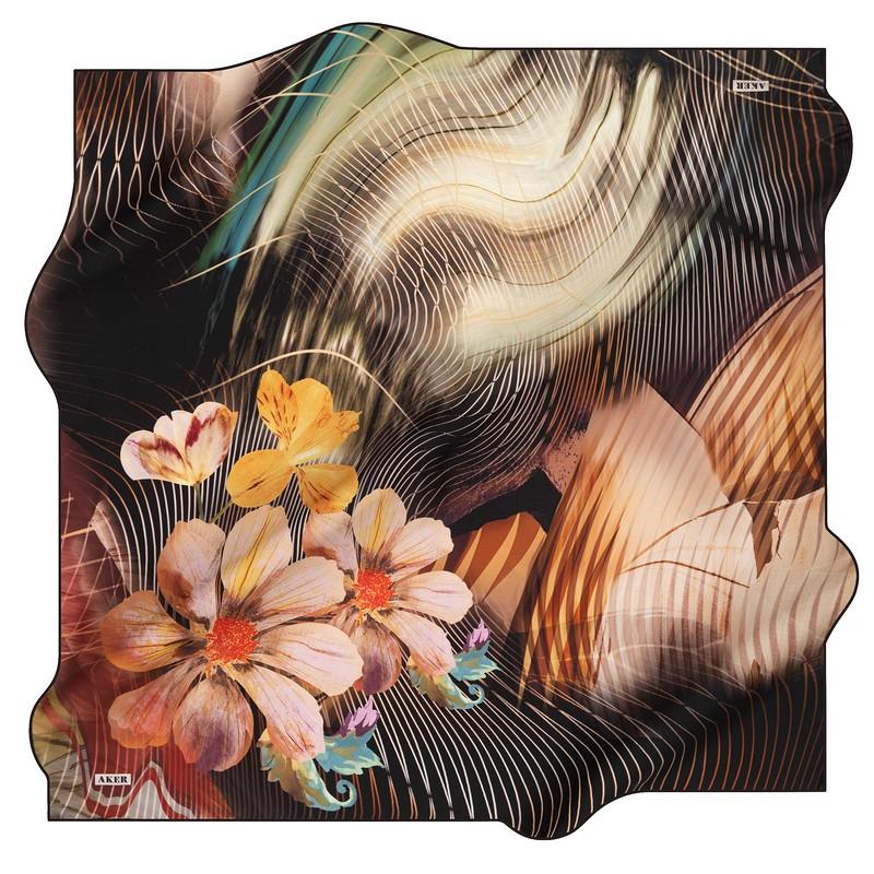Aker Pritti Floral Silk Twill Scarf No. 43 - Beautiful Hijab Styles