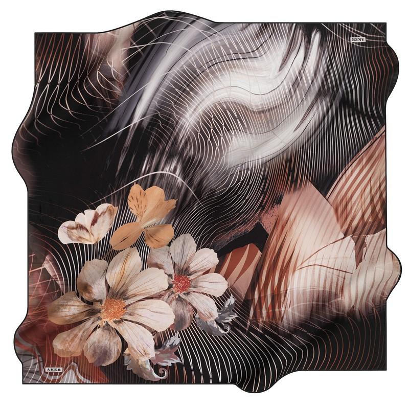 Aker Pritti Floral Silk Twill Scarf No. 11 - Beautiful Hijab Styles