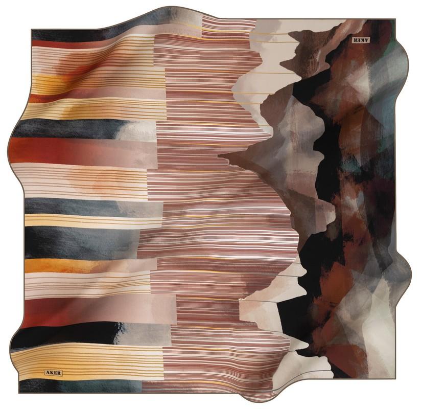 Aker Ashley Abstract Silk Scarf No. 31 - Beautiful Hijab Styles