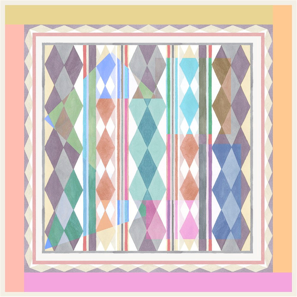 Armine Harlequin Square Silk Scarf No 18 - Beautiful Hijab Styles