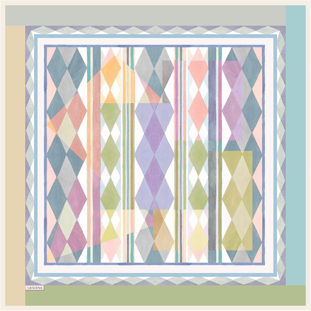 Armine Harlequin Square Silk Scarf No 19 - Beautiful Hijab Styles