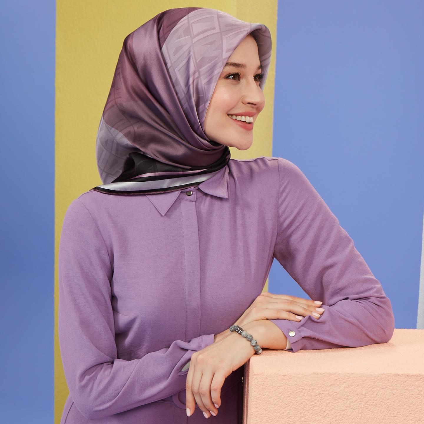 Armine Royal Silk Satin Twill Scarf No. 1 - Beautiful Hijab Styles