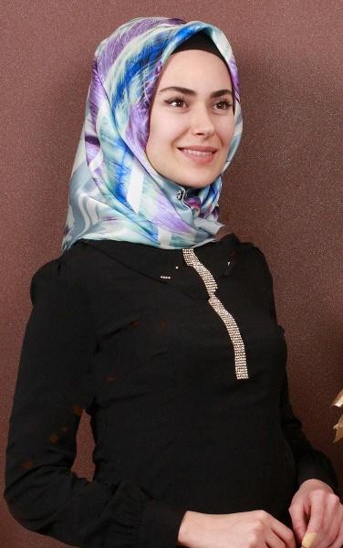 Aker Fancy Silk Scarf for Ladies No. 94 - Beautiful Hijab Styles
