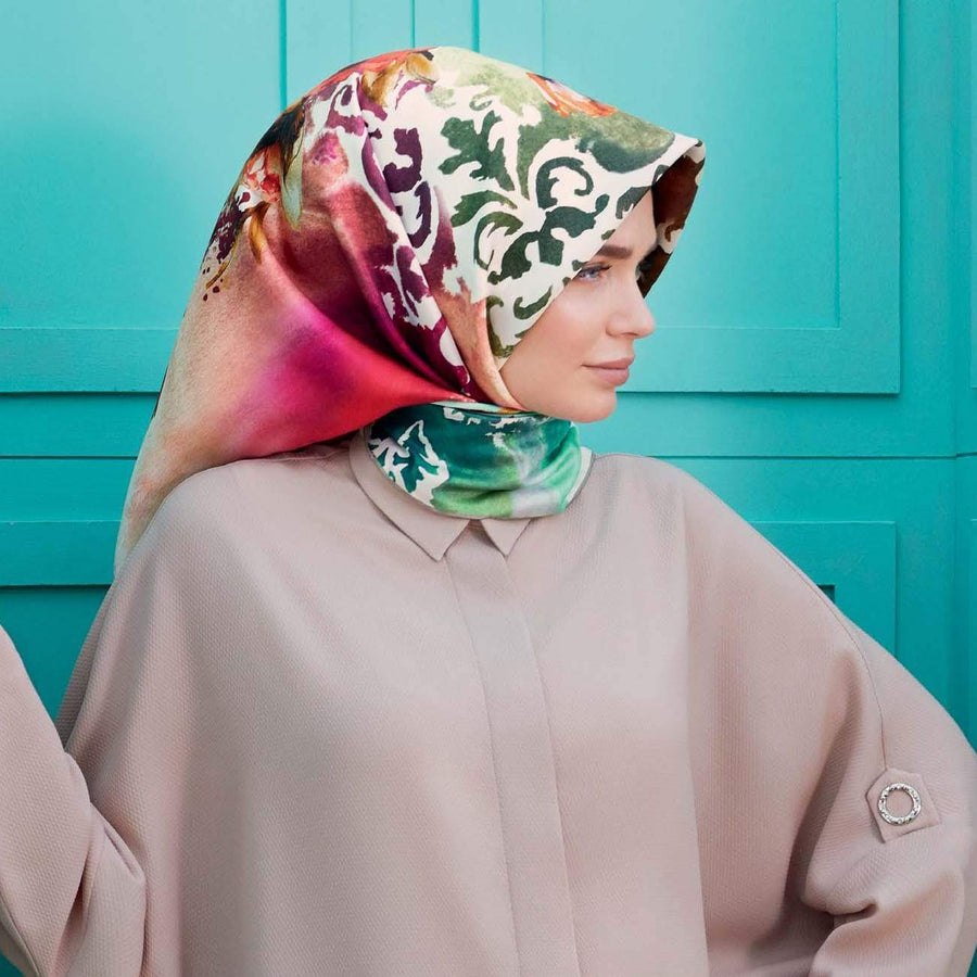 Armine : Agatha Elegant Silk Scarf - Beautiful Hijab Styles