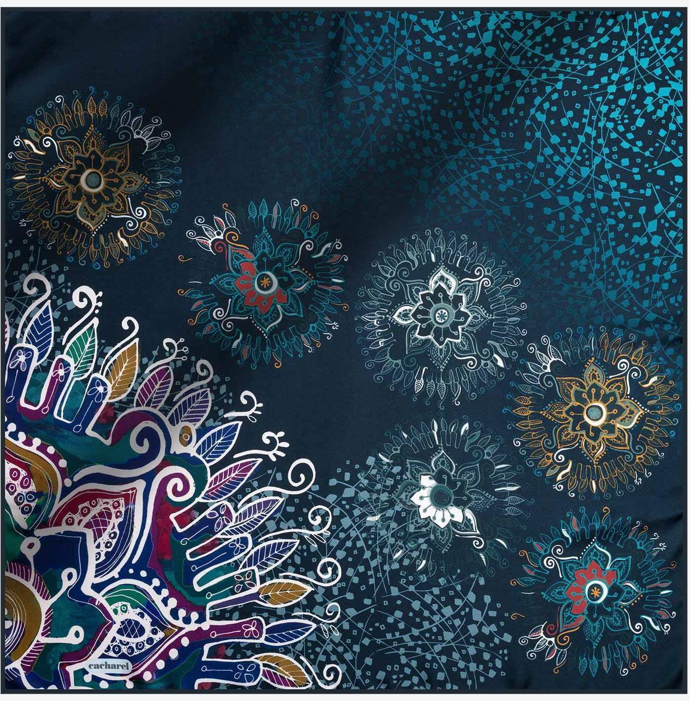 Cacharel Mandala Silk Twill Scarf No. 22 - Beautiful Hijab Styles