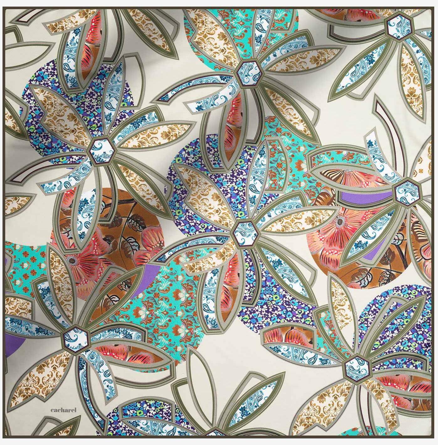 Cacharel Esther Silk Twill Scarf No. 52 - Beautiful Hijab Styles