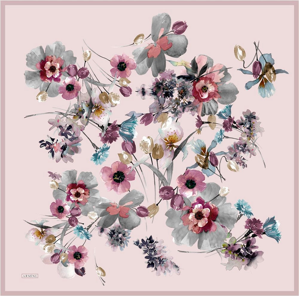 Armine Potpourri Floral Silk Scarf No 31 - Beautiful Hijab Styles