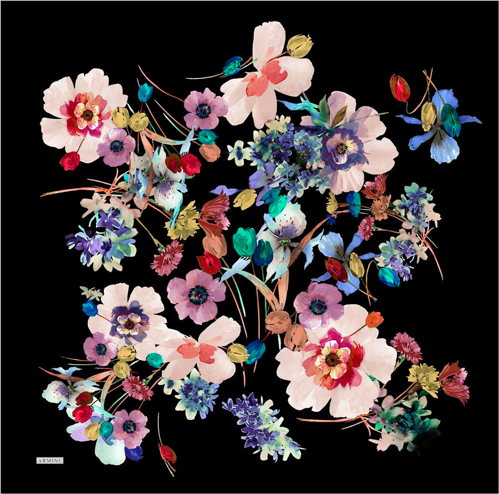 Armine Potpourri Floral Silk Scarf No 54 - Beautiful Hijab Styles