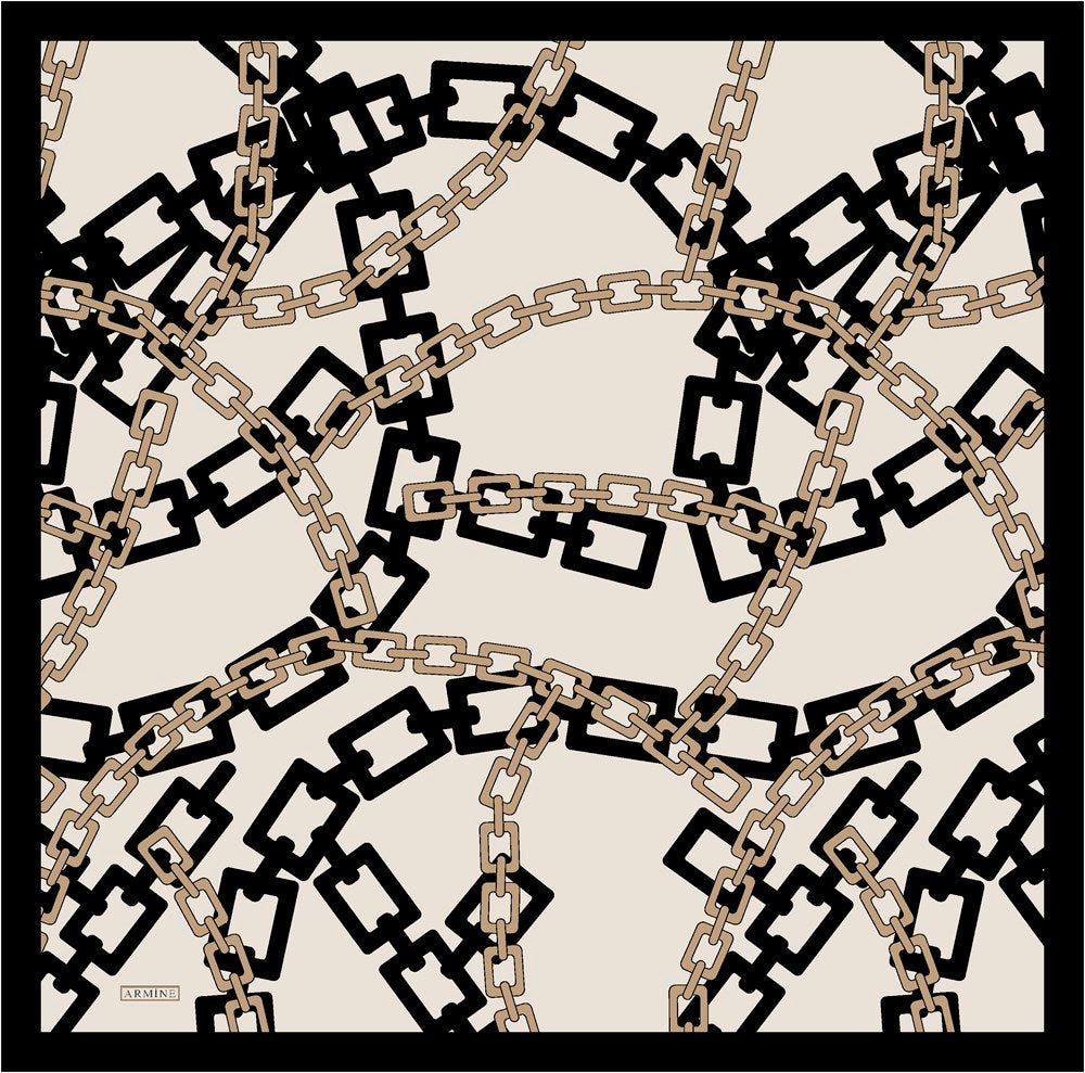Armine Love Chain Ladies Silk Scarf No 1 - Beautiful Hijab Styles