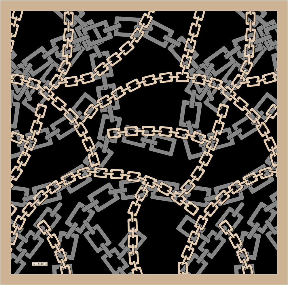 Armine Love Chain Ladies Silk Scarf No 36 - Beautiful Hijab Styles