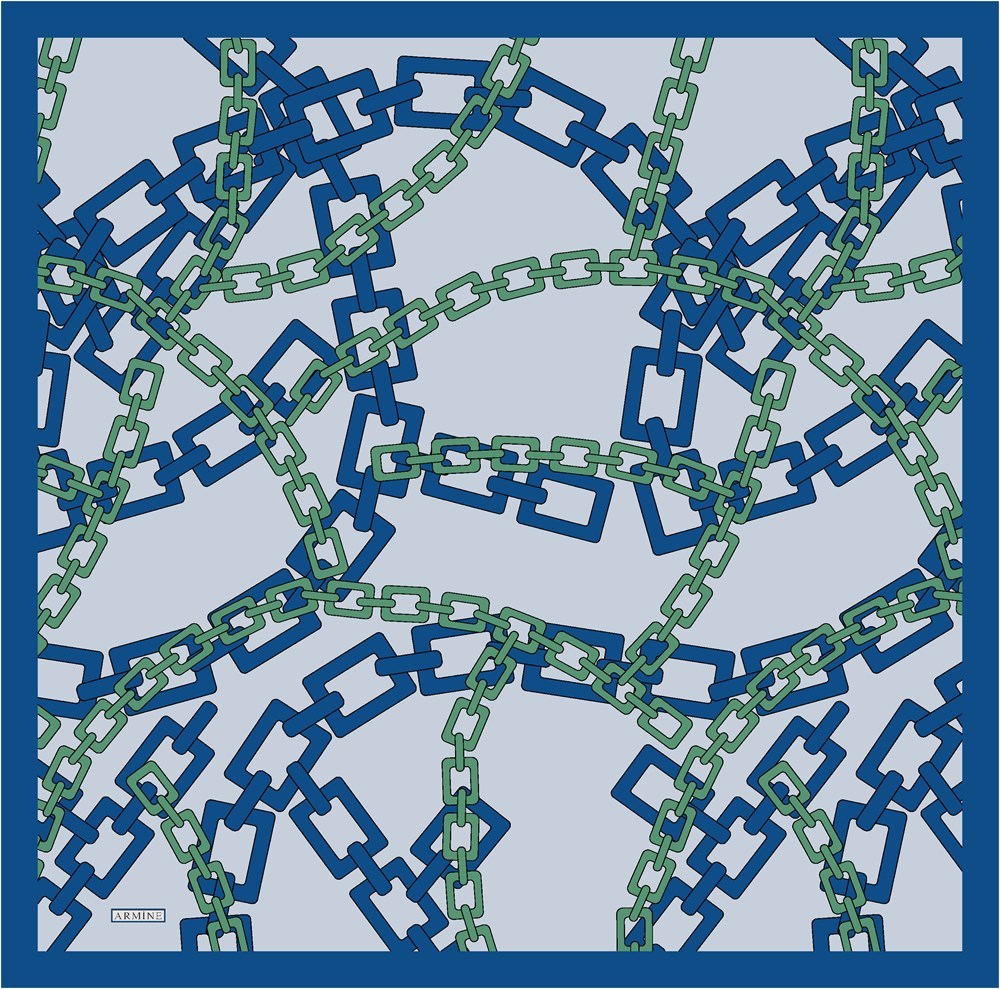 Armine Love Chain Ladies Silk Scarf No 50 - Beautiful Hijab Styles