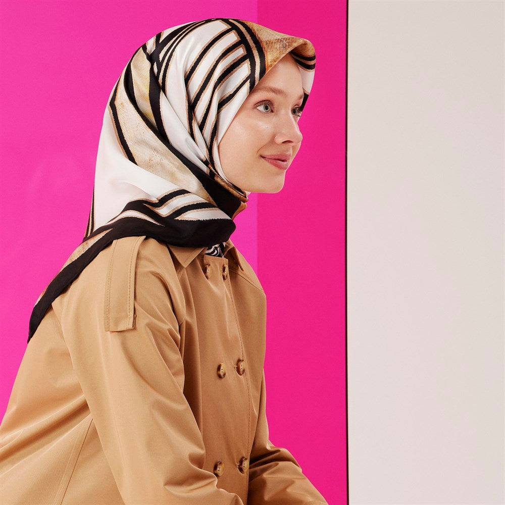 Armine Michelle Formal Silk Scarf No. 1 - Beautiful Hijab Styles