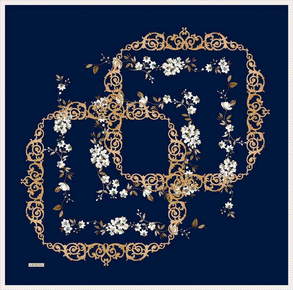Armine Lauren Floral Silk Scarf No. 31 - Beautiful Hijab Styles