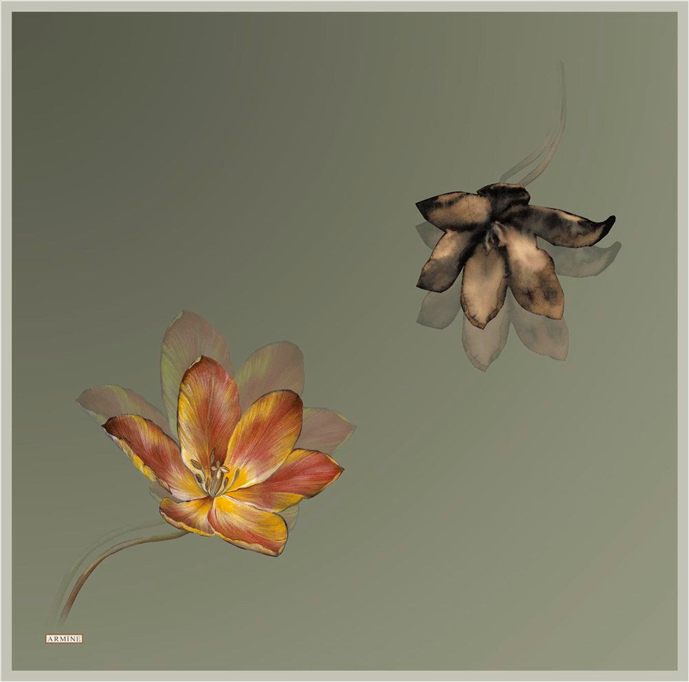 Armine Peace Floral Silk Scarf No 37 - Beautiful Hijab Styles