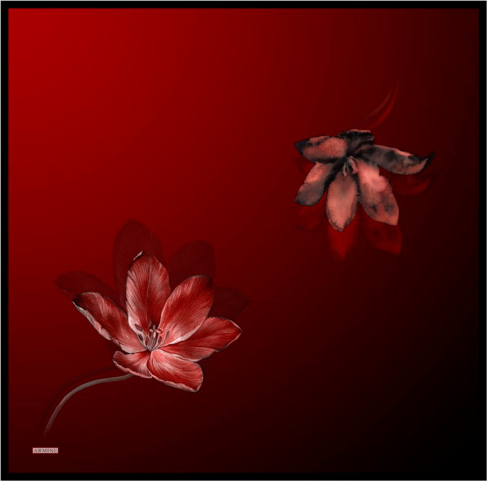 Armine Peace Floral Silk Scarf No 5 - Beautiful Hijab Styles