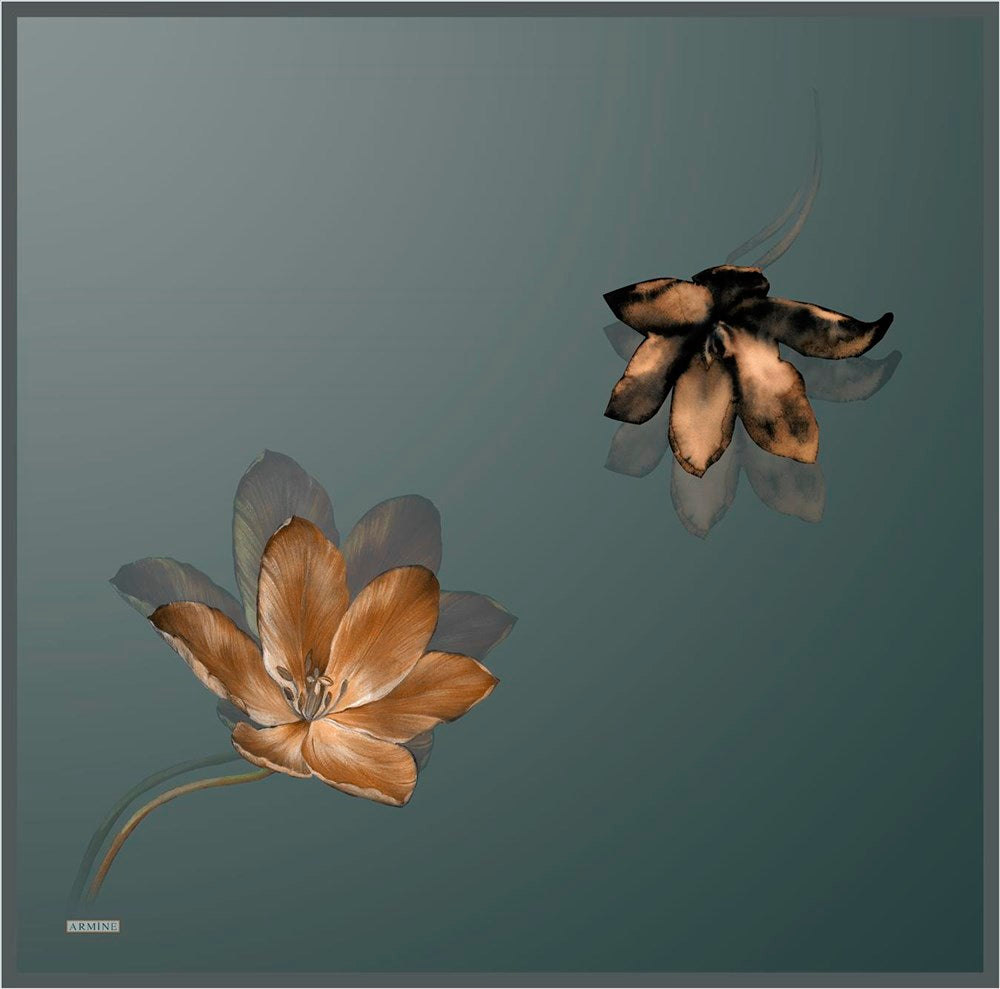 Armine Peace Floral Silk Scarf No 8 - Beautiful Hijab Styles