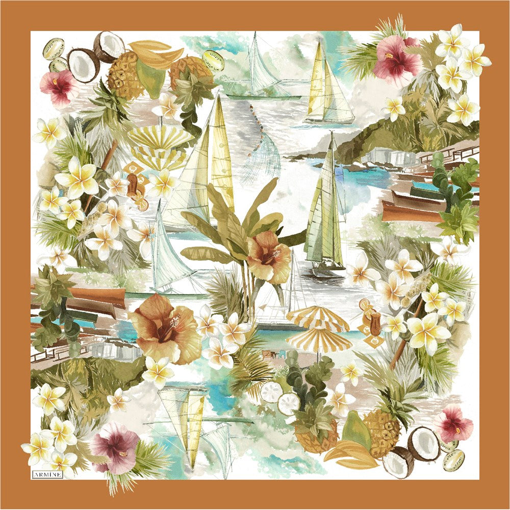 Armine Tropical Dream Silk Scarf No 1 - Beautiful Hijab Styles