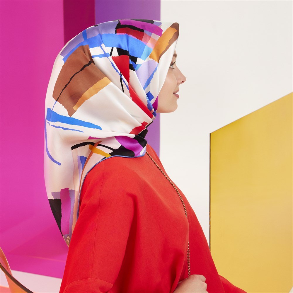 Armine Confetti Chic Silk Scarf No 1 - Beautiful Hijab Styles