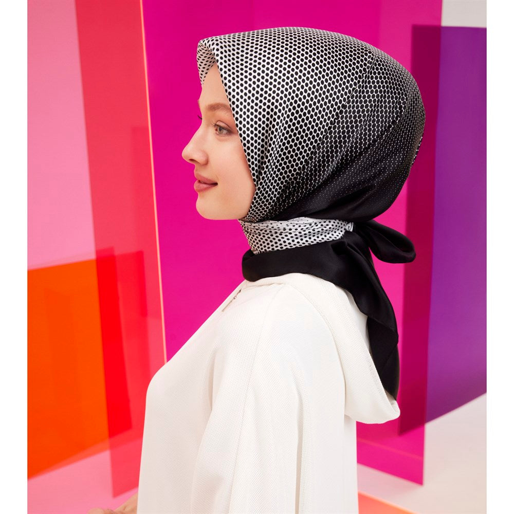 Armine Zalora Polka Silk Scarf No 9 - Beautiful Hijab Styles